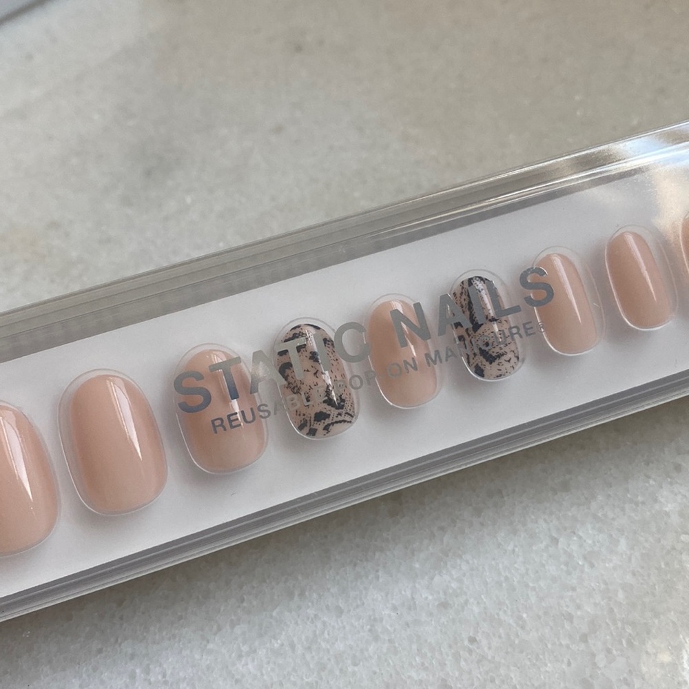 NEW Static Nails Press On Nails — Spill The Tea Snake Accent
